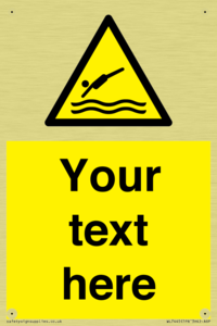 Custom Warning diving area